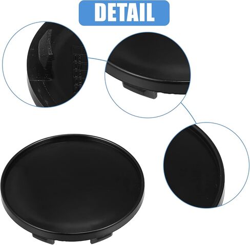 ACROPIX 59mm Out Dia 6 Clips غطاء أغطية محور العجلة المركزي للسيارة باللون الأسود - عبوة من 4 قطع in Kuwait