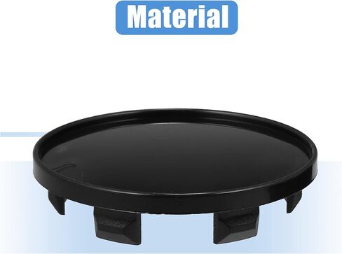ACROPIX 59mm Out Dia 6 Clips غطاء أغطية محور العجلة المركزي للسيارة باللون الأسود - عبوة من 4 قطع in Kuwait