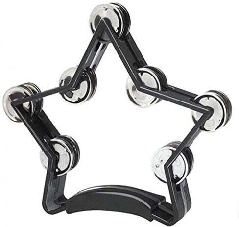 Stagg TAB-D BK Half Moon Plastic Base Hi-Hat Tambourine with 16 Jingles - Black in Saudi Arabia