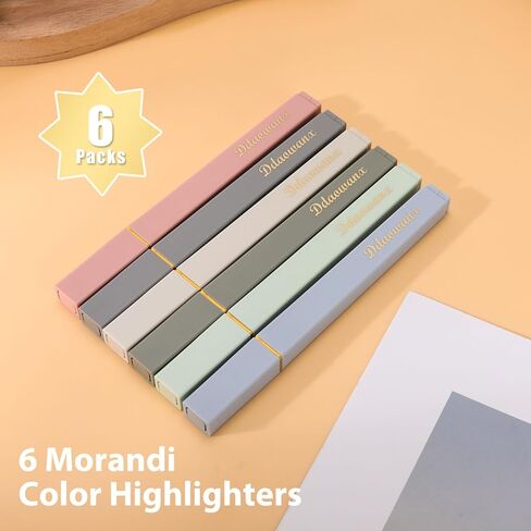 لوازم دراسة الكتاب المقدس الجمالية، 6 عبوات من ألوان الباستيل بطرف إزميل، علامات الكتاب المقدس اللطيفة تجف بسرعة، مثالية لملاحظات دراسة الكتاب المقدس والمكتب المدرسي in Kuwait