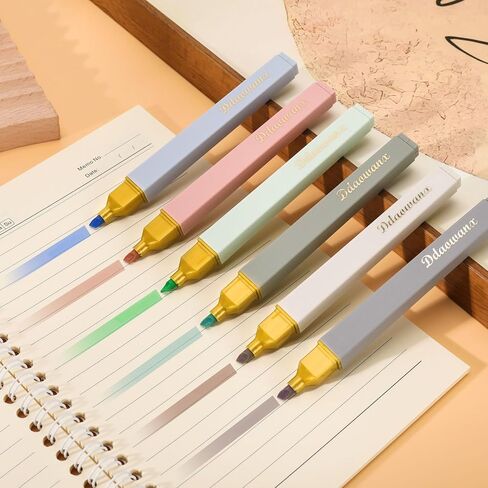 لوازم دراسة الكتاب المقدس الجمالية، 6 عبوات من ألوان الباستيل بطرف إزميل، علامات الكتاب المقدس اللطيفة تجف بسرعة، مثالية لملاحظات دراسة الكتاب المقدس والمكتب المدرسي in Kuwait