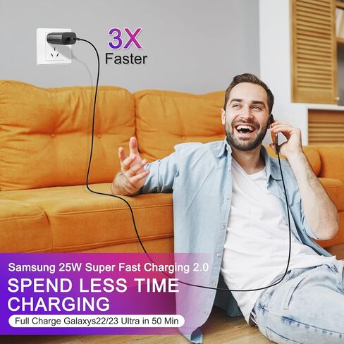 Samsung Super Fast Charger,Type C 25W USB C Wall Charger Fast Charging in Kuwait