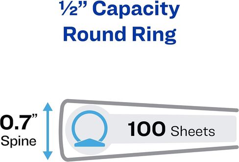 Avery Flexi-View 3 Ring Binder, 1/2 Inch Round Rings, 2 Navy Blue Binders (01671) in Saudi Arabia