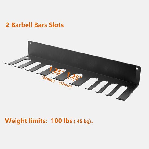 Home Gym Storage Rack, Multi-Purpose Workout Gear Wall Hanger for Exercise Straps, Jump Ropes, Curl Bars and Lifting Belts with 10 Different Load-bearing Prong Hooks in Saudi Arabia