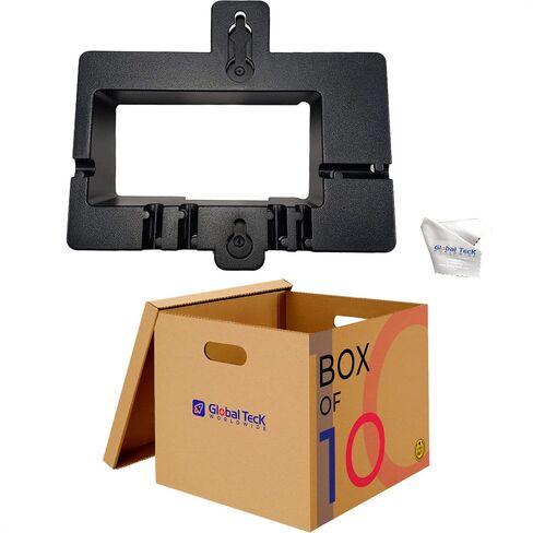 Yealink Wall Mount Bracket (Pack of 10) for Yealink Desk Phones T43U, T42S, T44W, T44U, T40P, T41P and T42G with Global Teck Microfiber Cloth in Kuwait