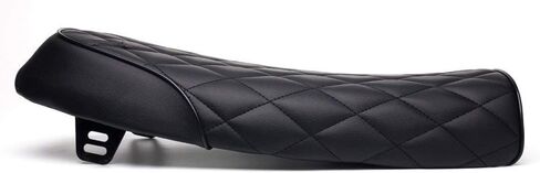 Universal Motorcycle Retro Diamond Flat Brat Style Cafe Racer Seat for CB CL Retro Yamaha SR XJ Suzuki GS (Black) in Saudi Arabia
