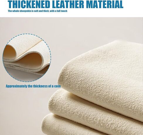 2 PCS 15" x 23" Chamois Drying Towel for Car, Super Absorbent Reusable Shammy Towel, Lint Free Natural Chamois Car Wash Cloth (White) in Saudi Arabia