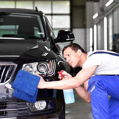 10 قطع كبيرة من مناشف تجفيف السيارات مقاس 60.96 سم × 152.4 سم من الألياف الدقيقة للسيارات، مناشف غسيل السيارات السميكة الماصة للماء لشاحنات السيارات وسيارات الدفع الرباعي والقوارب، خالية من الخدوش والوبر in Kuwait