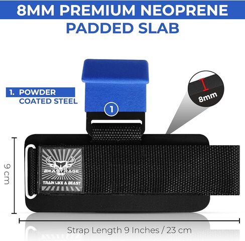 BEAST RAGE Workout Hooks for Men, Durable Coated Grip Gym Straps for Weightlifting Wrist Wraps Training Weight Lifting Strength Fitness Bodybuilding Anti Slip Women Hook Exercise in Kuwait