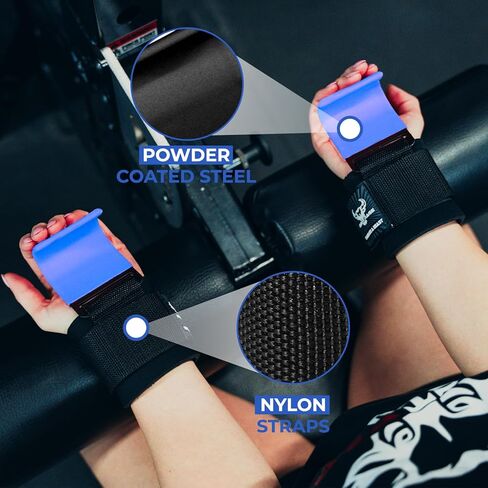 BEAST RAGE Workout Hooks for Men, Durable Coated Grip Gym Straps for Weightlifting Wrist Wraps Training Weight Lifting Strength Fitness Bodybuilding Anti Slip Women Hook Exercise in Kuwait
