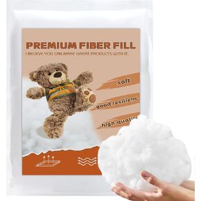 1000g/35.27OZ Polyester Fiberfill Stuffing, Fiber Fill Stuffing, Recycled Premium Polyester Fiber, High Resilience Fiber Fill Stuffing, Pillow Stuffing, Cushions Stuffing DIY Crafts