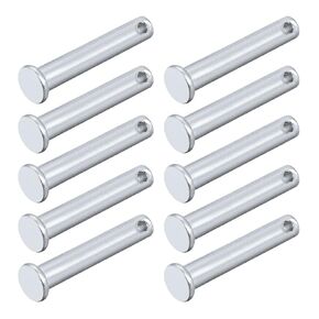 دبابيس Clevis (6 مم × 60 مم) 12 قطعة، دبوس تثبيت من الفولاذ الكربوني بفتحة واحدة - للأجهزة المعدنية، وتركيب الأثاث، والصناعية، DIY