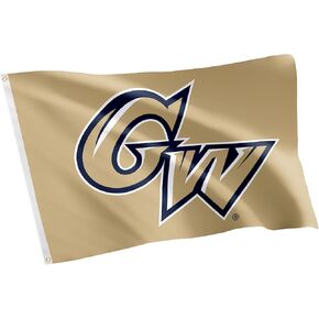 صبار الصحراء علم جامعة جورج واشنطن لافتات علم GW 100% بوليستر أعلام داخلية وخارجية 3 × 5 أقدام (النمط 1)