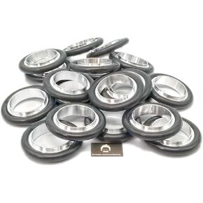 bmotiontech Centering Ring Set for ISO-KF Flange KF16 / KF25 / KF40 / KF50 < Aluminum Centering Ring, NBR Buna-N O-Ring > (10 PCs, KF25) in Kuwait