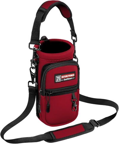 NATURE PIONEOR Water Bottle Carrier Holder Sleeve with Adjustable Strap 32 oz, Insulated Water Bottle Holder Sling Bag in Kuwait