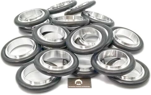 bmotiontech Centering Ring Set for ISO-KF Flange KF16 / KF25 / KF40 / KF50 < Aluminum Centering Ring, NBR Buna-N O-Ring > (10 PCs, KF25) in Kuwait