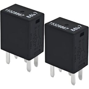 Relay 15328867 (Set of 2), 12VDC 5-Pin Relay High-Performance Automotive Relay - Compatible for GM Vehicles