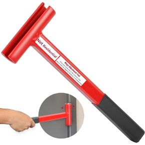 Hinge Adjustment Tool, Long Handle Hinge Bender Wrench for .134 Gauge Commercial Door, Heavy Duty Painted Steel Hinge Wrench with Rubber Grip