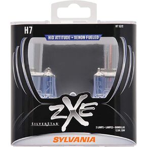 SYLVANIA - 9005XS (HB3A) SilverStar zXe High Performance Halogen Headlight Bulb - Bright White Light Output, HID Attitude, Xenon Fueled Technology (Contains 2 Bulbs)