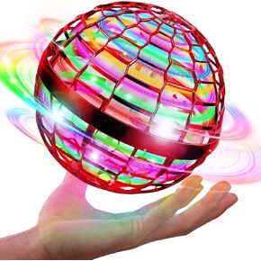 Flying Orb Ball Toy, Cosmic Globe Boomerang Hover Ball Galactic Fidget Spinner Kids Adults Outdoor Fly Toy Birthday Gift Cool Stuff for Boys Girls 6 7 8 9 10+ Year Old (Red)