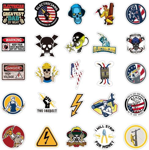 100pc Hard Hat Stickers for Men, Funny Hardhat Stickers for Adults Toolbox Helmet, Prank Meme Vinyl & Waterproof Decals for Mechanics Electricians Union Oilfield Construction Welders in Saudi Arabia