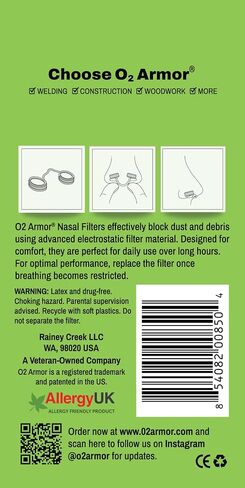 Nose Filter - Nose Filters for Welders - Nasal Filters for Allergies - Vented Nose Filter Plugs - Industrial Nose Filters for Dust (10 Pack, Size X-Small) in Saudi Arabia