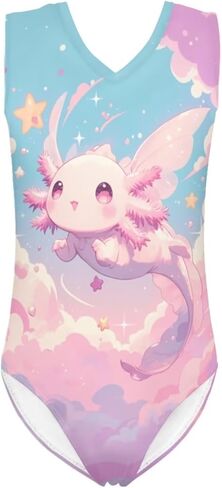 ملابس سباحة للفتيات مقاس 3-14 للأطفال صيفية بدون أكمام قطعة واحدة لباس سباحة للشاطئ برقبة على شكل حرف V in Kuwait