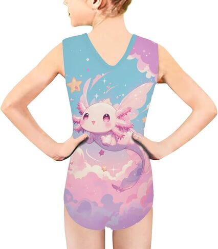 ملابس سباحة للفتيات مقاس 3-14 للأطفال صيفية بدون أكمام قطعة واحدة لباس سباحة للشاطئ برقبة على شكل حرف V in Kuwait