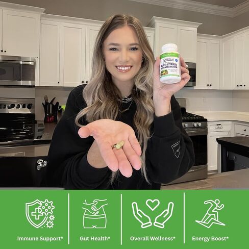 Paradise Herbs - Earth’s Blend® Superfood Multivitamin No Iron - Orac Energy Greens + Nature's C + Minerals + Probiotics + Adaptogens + Herbs | 30 Count in Saudi Arabia