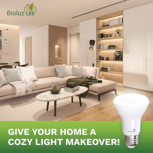 Bioluz LED 2 حزمة R20 LED لمبة 90 CRI 2700K أبيض دافئ ساطع 6W = 50 وات استبدال 540 لومن داخلي/خارجي UL مدرج في عنوان CEC 20 متوافق (حزمة من 2) in Kuwait