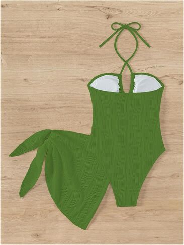 بدلة سباحة نسائية من قطعة واحدة من SOLY HUX متقاطعة مع غطاء للرأس in Kuwait