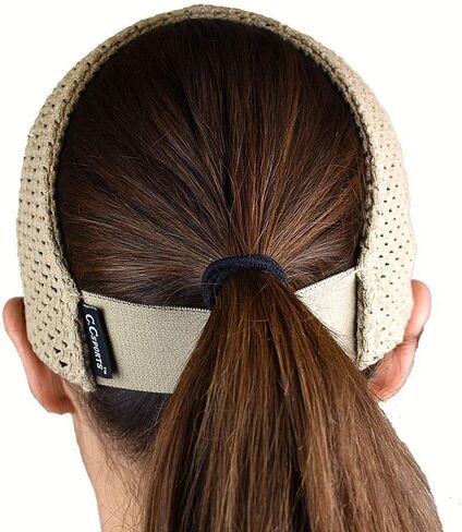 C.C Ponytail Criss Cross Messy Buns Ponycaps Baseball Cap Dad Trucker Mesh Hat (Patch Beyond Blessed Pink) in Kuwait
