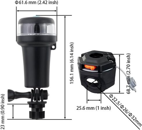 Pactrade Marine Black Housing Navigation Light LED 3 AA بطارية تعمل باللون الأخضر والأحمر مع محول قارب قابل للنفخ بدون قاعدة لاصقة مثبتة على السطح in Kuwait