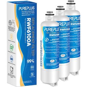 PUREPLUS BORPLFTR50 Replacement for Bosch Ultra Clarity Pro Refrigerator Water Filter, Compatible with 12028325,12033030,11025825, BORPLFTR55, WFC100MF, WFS200MF, 3Pack