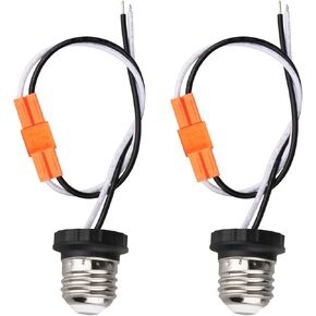 E26 Socket Adapter, 6 Pack Light Bulb Socket Pigtail, Screw in Male Light Socket Pigtail, E26 Medium Base Recessed Light Adapter, for Led Ceiling Light Downlight Socket Adapter Pigtail (Pack of 6）
