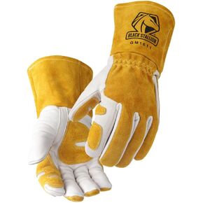 Revco GM1611 Top Grain Leather Cowhide MIG Welding Gloves with Reinforced Palm & Thumb & Index Finger, Seamless Forefinger, 5" Cuff for Extra Protection (Medium)