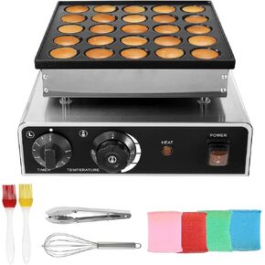 Dyna-Living Mini Pancake Maker 25pcs Dutch Pancake Baker Maker Commercial Electric Dorayaki Maker Non-stick Waffle Pancake Maker for Home Kitchen 950W 110V in Saudi Arabia