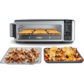 Ninja Foodi SP101/FT102CO Digital Fry, Convection Oven, Toaster, Air Fryer, Flip-Away for Storage, with XL Capacity, and a Stainless Steel Finish (Renewed)
