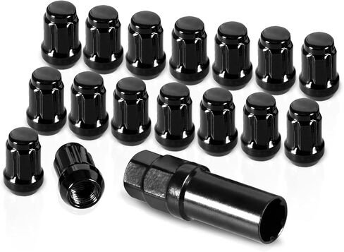 16 Pack 1.38 inches Wheel Lug Nuts M12x1.5 Spline Close End Lug Nuts with Socket Key Compatible with Chevy Impala Malibu Honda Accord Civic CRV Acura TSX Red in Saudi Arabia