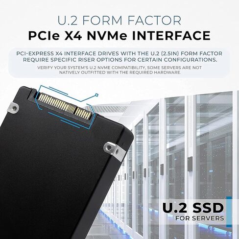 Water Panther 7.68TB PCIe Gen3 x4 NVMe U.2 SSD for Dell EMC PowerEdge | Data Center Solid State Drive with Caddy Tray | Compatible with 14G R640 R940 R440 R740XD 15G R7525 in Saudi Arabia