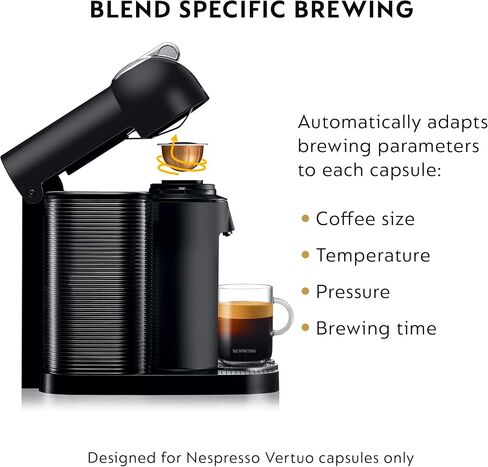 Nespresso Vertuo Coffee and Espresso Machine by Breville, 5 Cups, Black in Kuwait