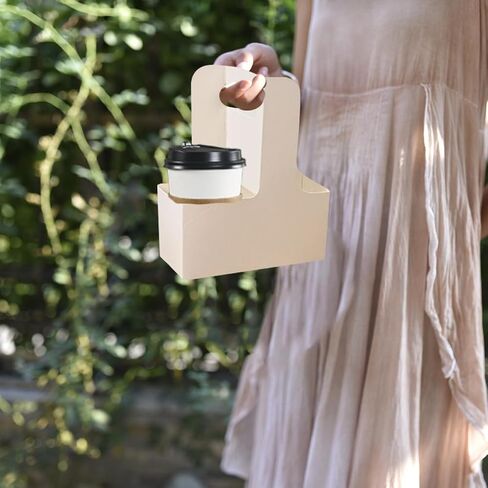 2-Cup Drink Carrier with Handle Kraft Paperboard Handled Coffee Cup Holder Take Out Cup Cup Carriers 20 Count in Saudi Arabia