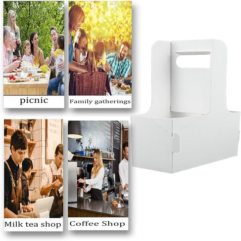 2-Cup Drink Carrier with Handle Kraft Paperboard Handled Coffee Cup Holder Take Out Cup Cup Carriers 20 Count in Saudi Arabia