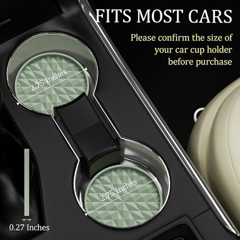 قواعد أكواب السيارة من السيليكون [4 عبوات] سجادات عالمية مقاس 2.75 بوصة غير قابلة للانزلاق، ملحقات داخلية للسيارة، حاملات أكواب السيارة، ديكور قواعد الأكواب، أزرق داكن in Kuwait