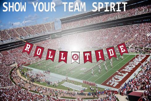 University of Alabama Tailgate Banner by Hanna’s Handiworks – Lightweight Pre-Strung Fabric Decoration - Represent your NCAA College & Show Team Spirit - Fan Décor in Saudi Arabia