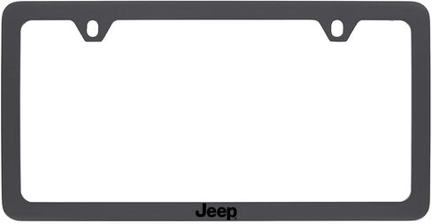 JEEP License Plate Frame - Blacked Out Metal Engraved - Sold as Qty 1 in Saudi Arabia