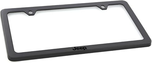 JEEP License Plate Frame - Blacked Out Metal Engraved - Sold as Qty 1 in Saudi Arabia