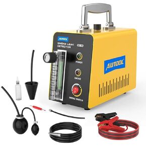 AUTOOL Smoke Machine Automotive Leak Detector,Evap Vacuum Smoke Diagnostic Tester,Pipeline Fuel Leakage Detector Compatible with 12V Vehicles