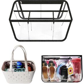 FIHCH Clear Beach Bag Organizer Original Accessories for Bogg Bag X Large Storage Bag Suitable for BOGG BAG Organizing Your Bag and Divide Space in Kuwait