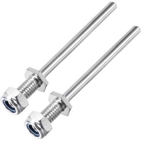 Uxcell 5/16 بوصة قطر × 2.4 بوصة طول الهبوط الصلب المحور المحور محرك المحور مع المكسرات لطائرة RC - 4 قطع in Kuwait
